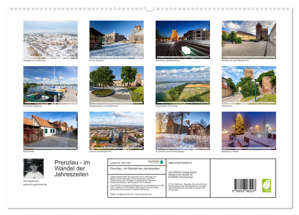 Prenzlau - im Wandel der Jahreszeiten (CALVENDO Premium Wandkalender 2026)