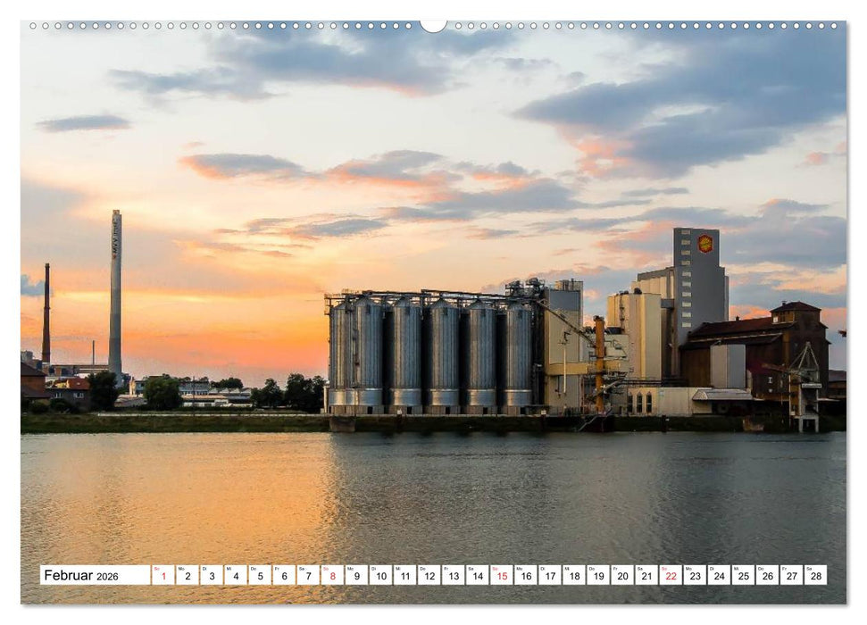 Mannheim bei Nacht - Impressionen aus der Quadratestadt (CALVENDO Premium Wandkalender 2026)