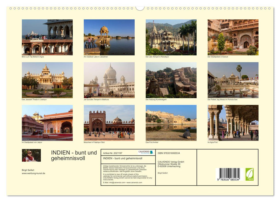 INDIEN - bunt und geheimnisvoll (CALVENDO Premium Wandkalender 2026)