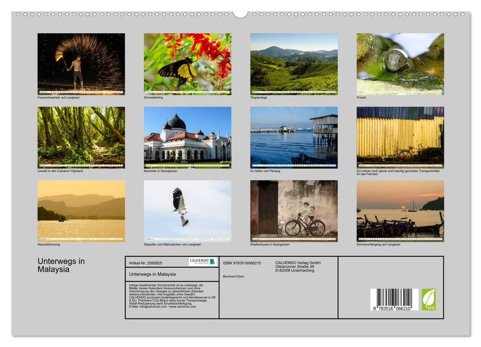 Unterwegs in Malaysia (CALVENDO Premium Wandkalender 2026)