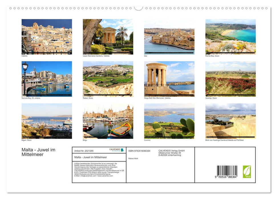 Malta - Juwel im Mittelmeer (CALVENDO Premium Wandkalender 2026)