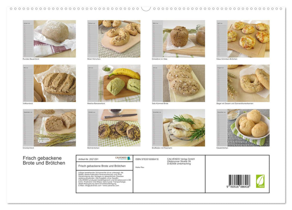 Frisch gebackene Brote und Brötchen (CALVENDO Premium Wandkalender 2026)