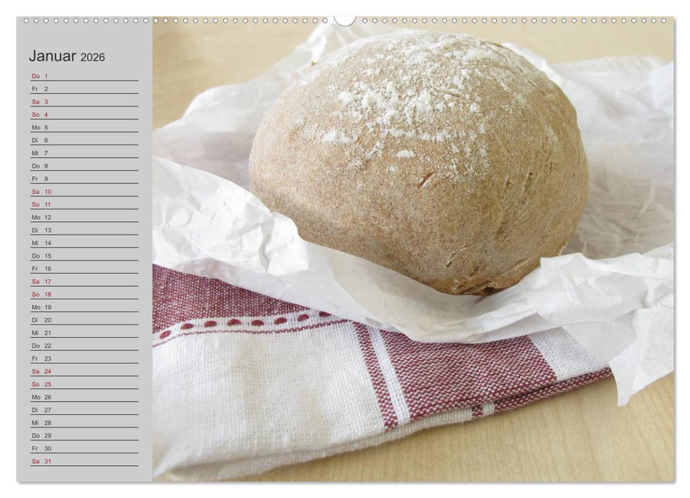 Frisch gebackene Brote und Brötchen (CALVENDO Premium Wandkalender 2026)