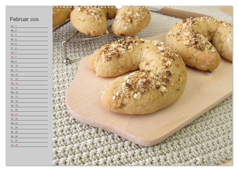 Frisch gebackene Brote und Brötchen (CALVENDO Premium Wandkalender 2026)