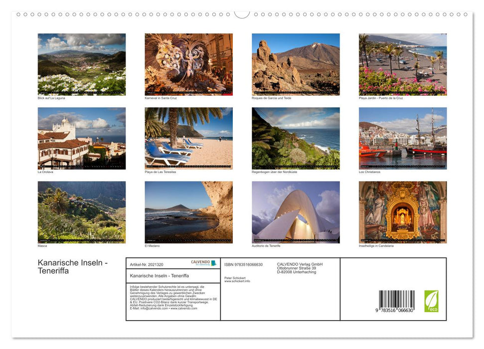 Kanarische Inseln - Teneriffa (CALVENDO Premium Wandkalender 2026)