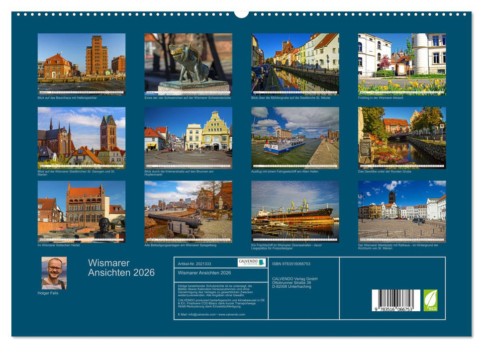 Wismarer Ansichten 2026 (CALVENDO Premium Wandkalender 2026)