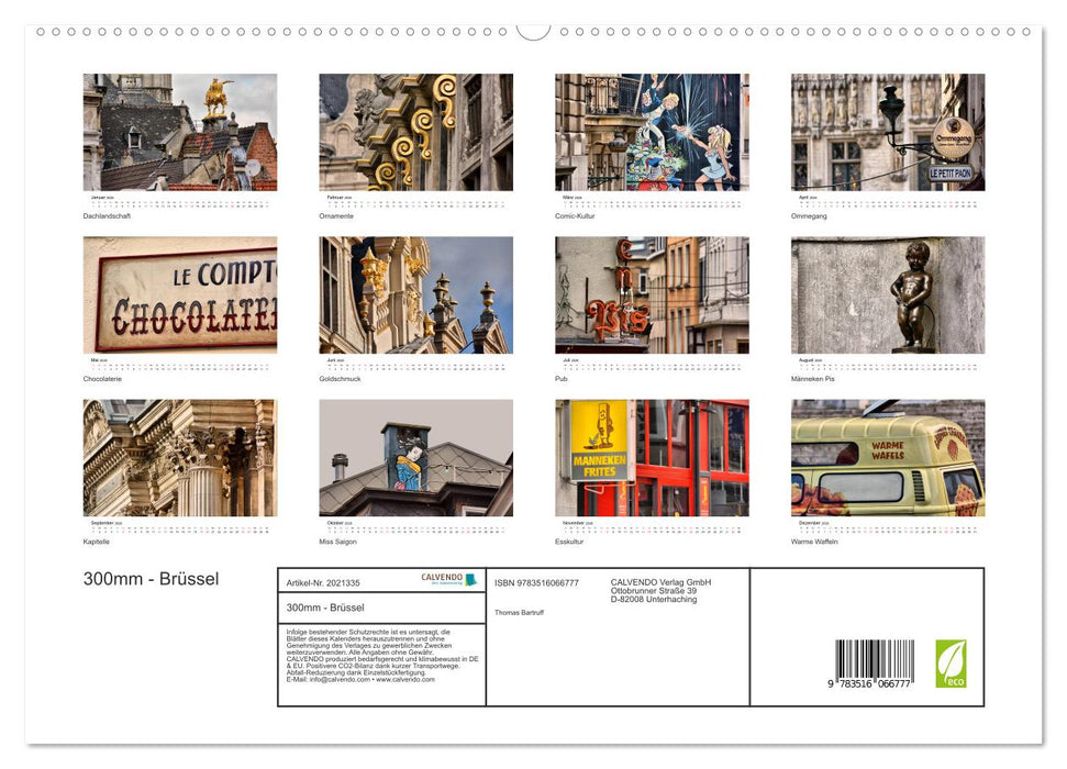 300mm - Brüssel (CALVENDO Premium Wandkalender 2026)