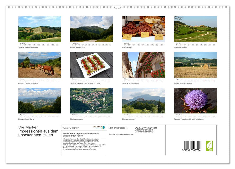 Die Marken, Impressionen aus dem unbekannten Italien (CALVENDO Premium Wandkalender 2026)