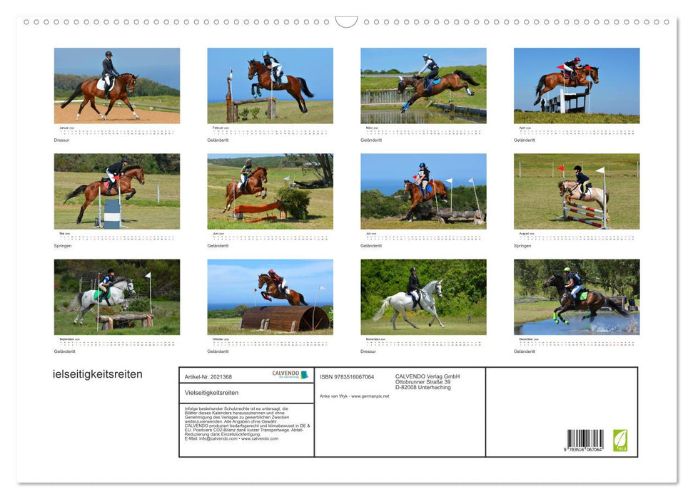 Vielseitigkeitsreiten (CALVENDO Wandkalender 2026)