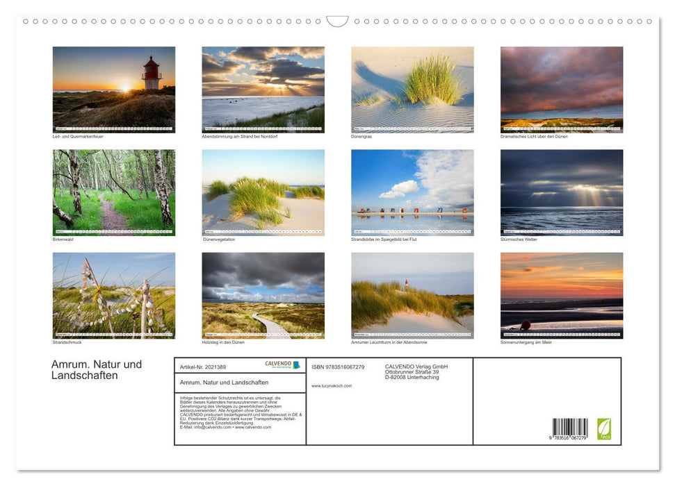 Amrum. Natur und Landschaften (CALVENDO Wandkalender 2026)