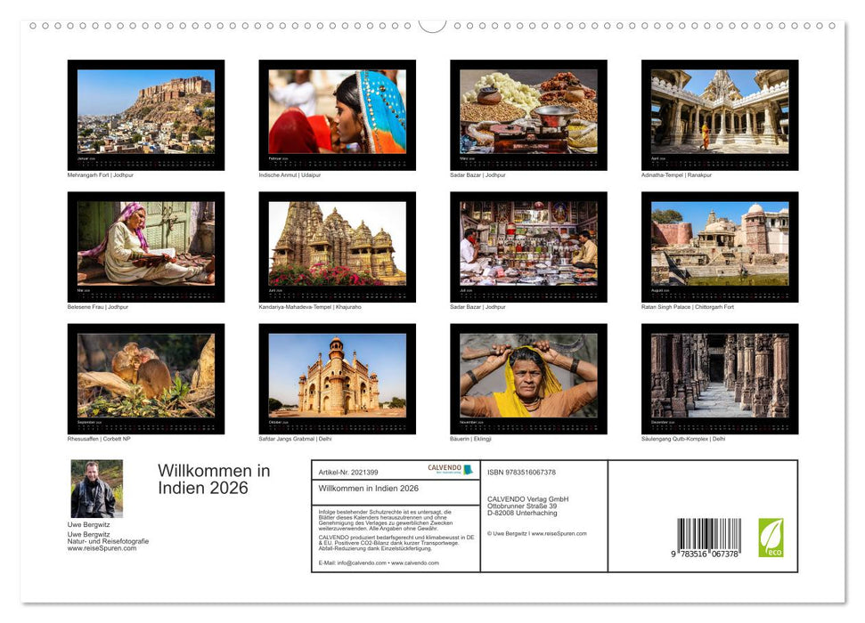 Willkommen in Indien 2026 (CALVENDO Premium Wandkalender 2026)