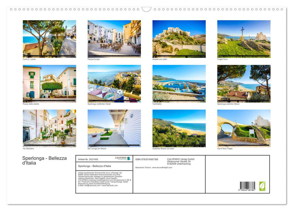 Sperlonga - Bellezza d'Italia (CALVENDO Wandkalender 2026)