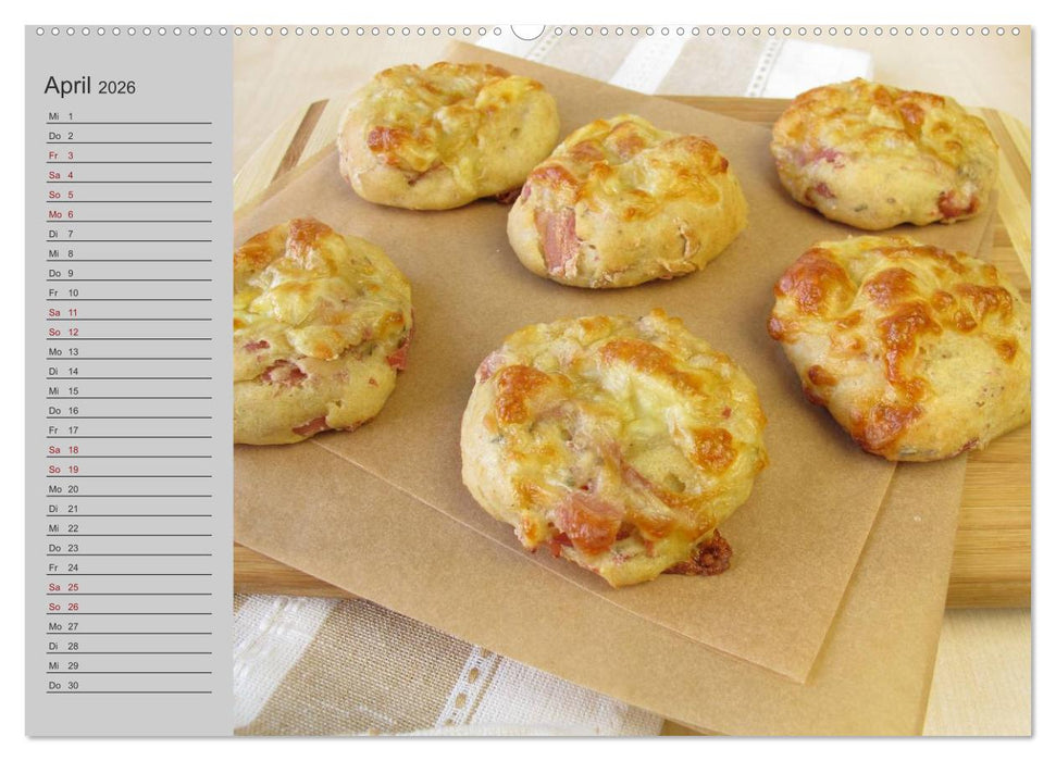 Frisch gebackene Brote und Brötchen (CALVENDO Wandkalender 2026)