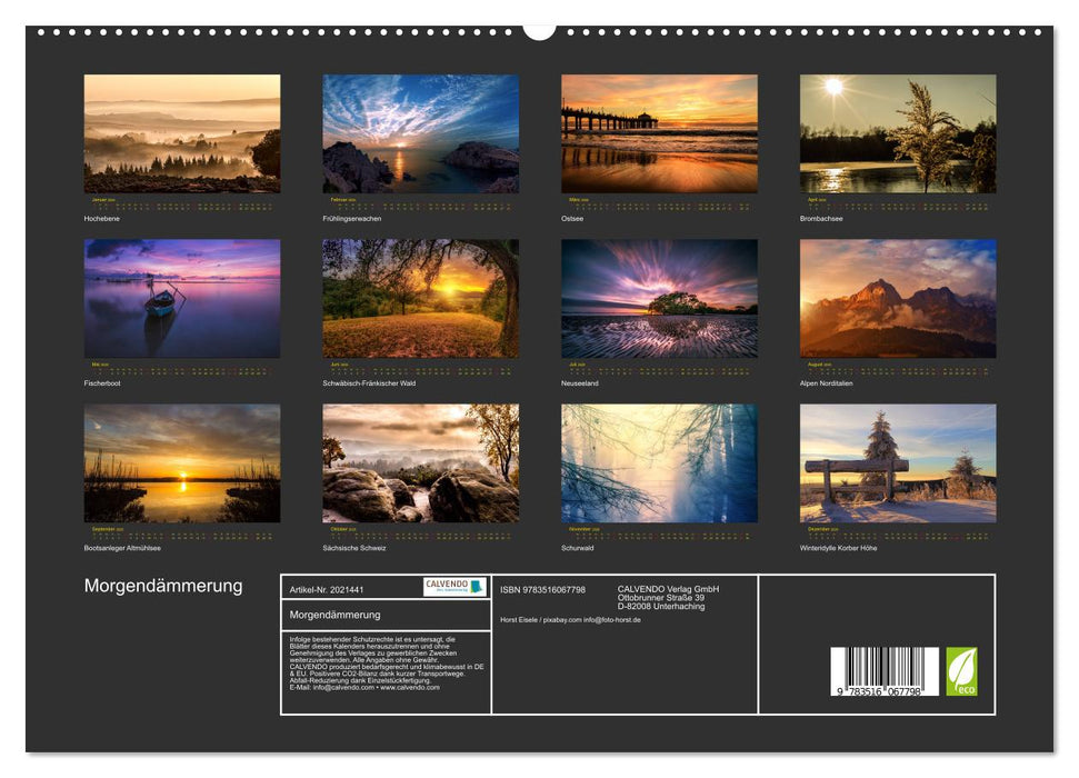 Morgendämmerung (CALVENDO Premium Wandkalender 2026)