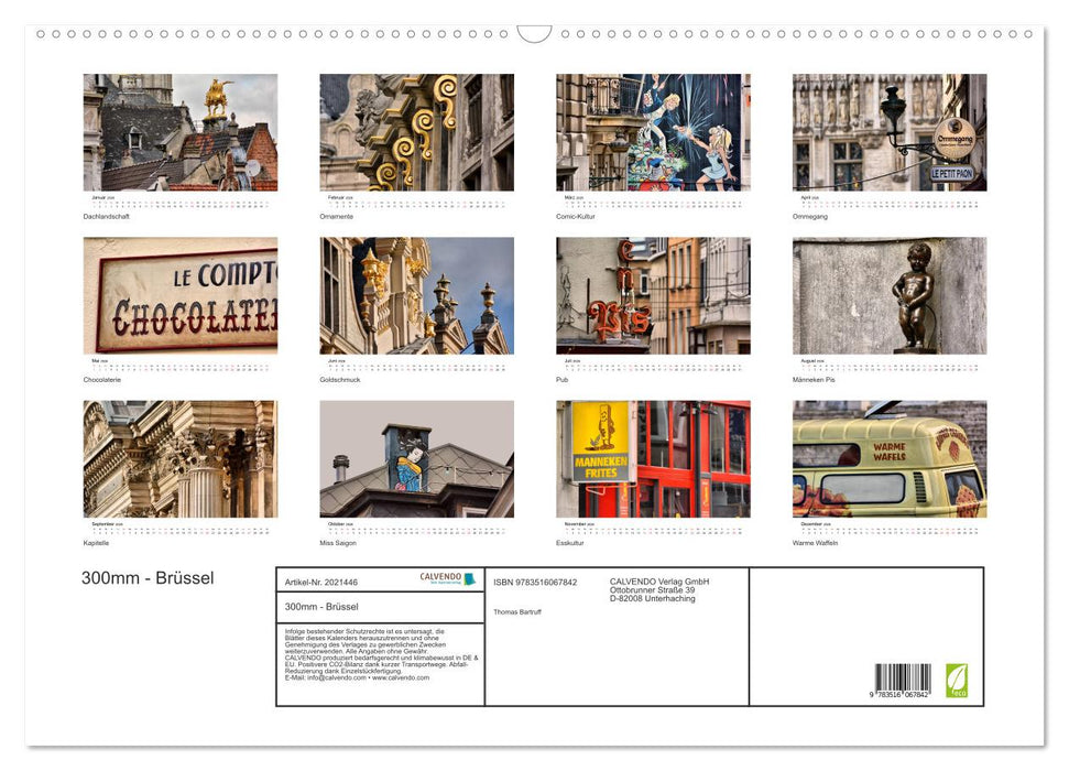 300mm - Brüssel (CALVENDO Wandkalender 2026)