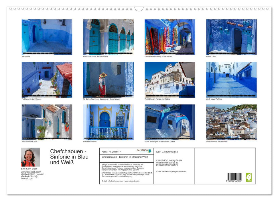 Chefchaouen - Sinfonie in Blau und Weiß (CALVENDO Wandkalender 2026)