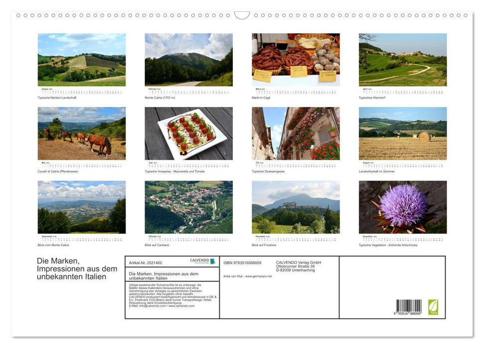 Die Marken, Impressionen aus dem unbekannten Italien (CALVENDO Wandkalender 2026)