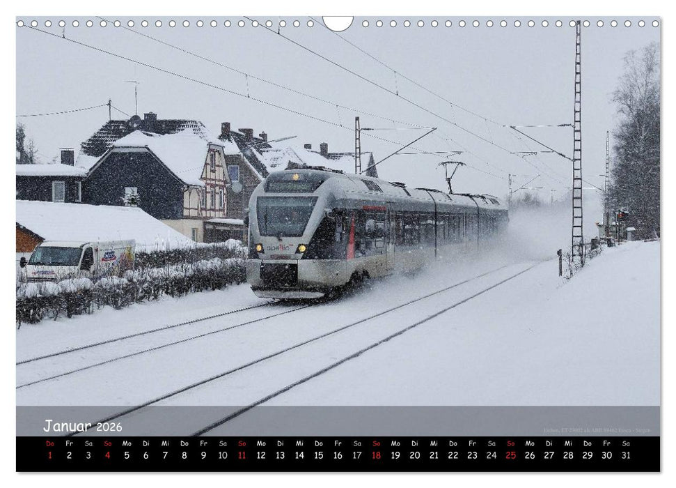 Eisenbahn im Kreis Siegen-Wittgenstein (CALVENDO Wandkalender 2026)