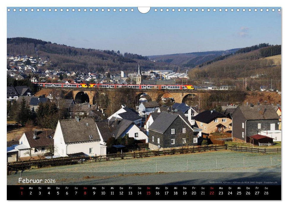 Eisenbahn im Kreis Siegen-Wittgenstein (CALVENDO Wandkalender 2026)