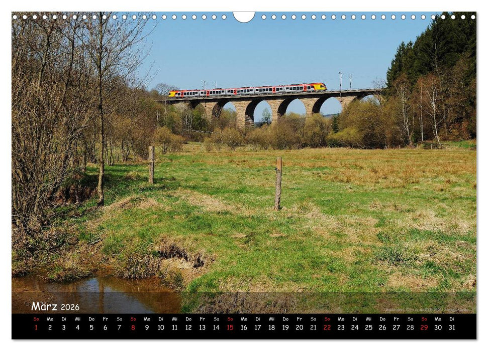 Eisenbahn im Kreis Siegen-Wittgenstein (CALVENDO Wandkalender 2026)