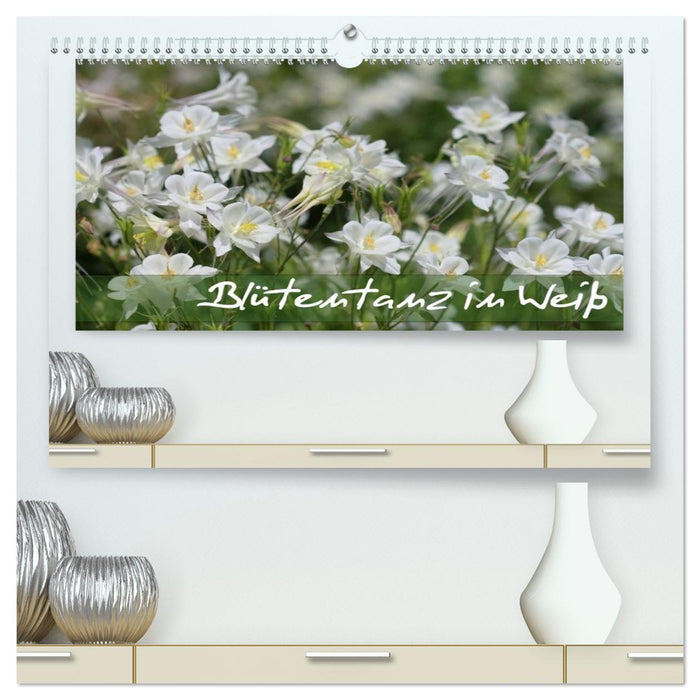 Blütentanz in Weiß (CALVENDO Premium Wandkalender 2026)