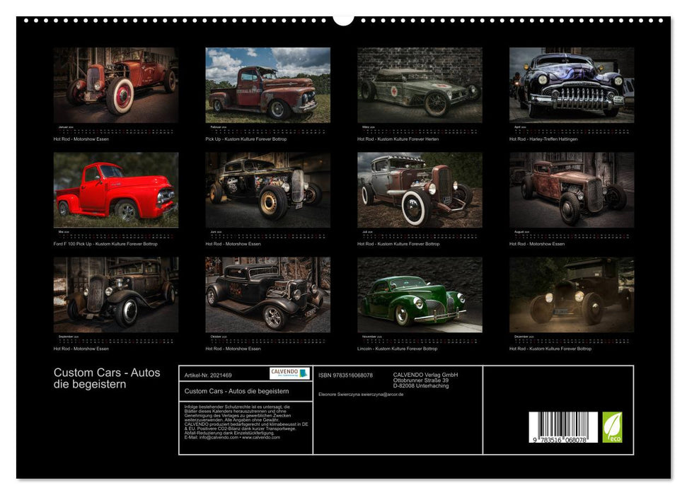 Custom Cars - Autos die begeistern (CALVENDO Premium Wandkalender 2026)