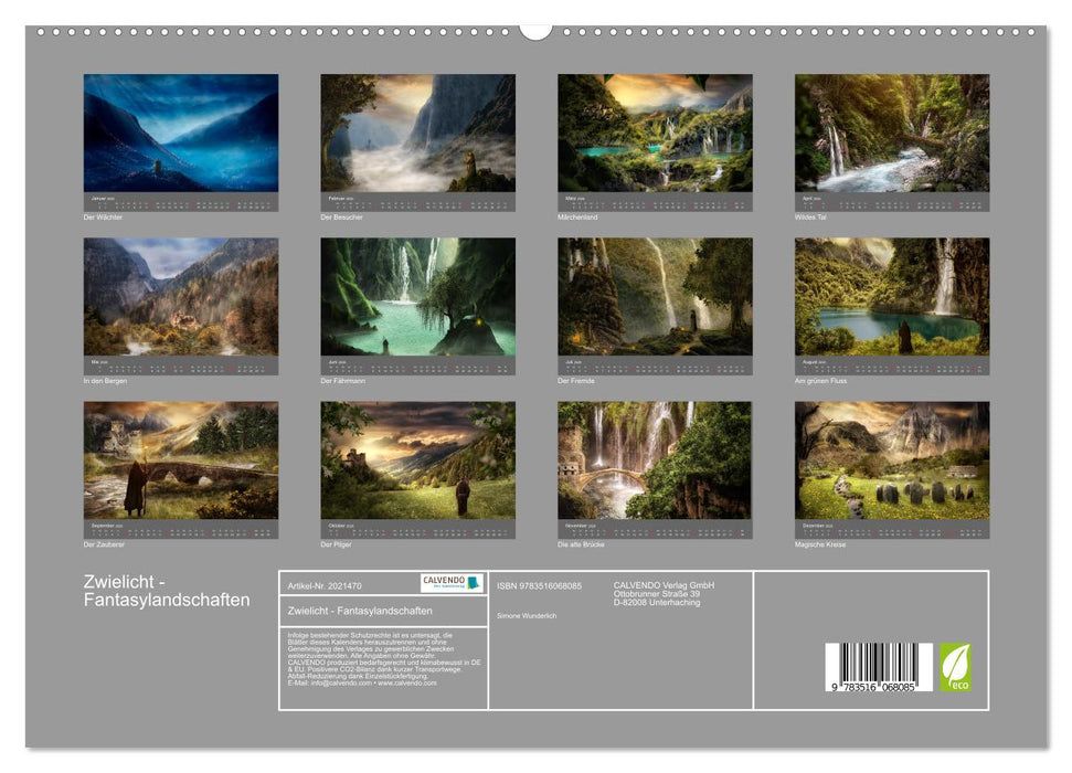 Zwielicht - Fantasylandschaften (CALVENDO Premium Wandkalender 2026)