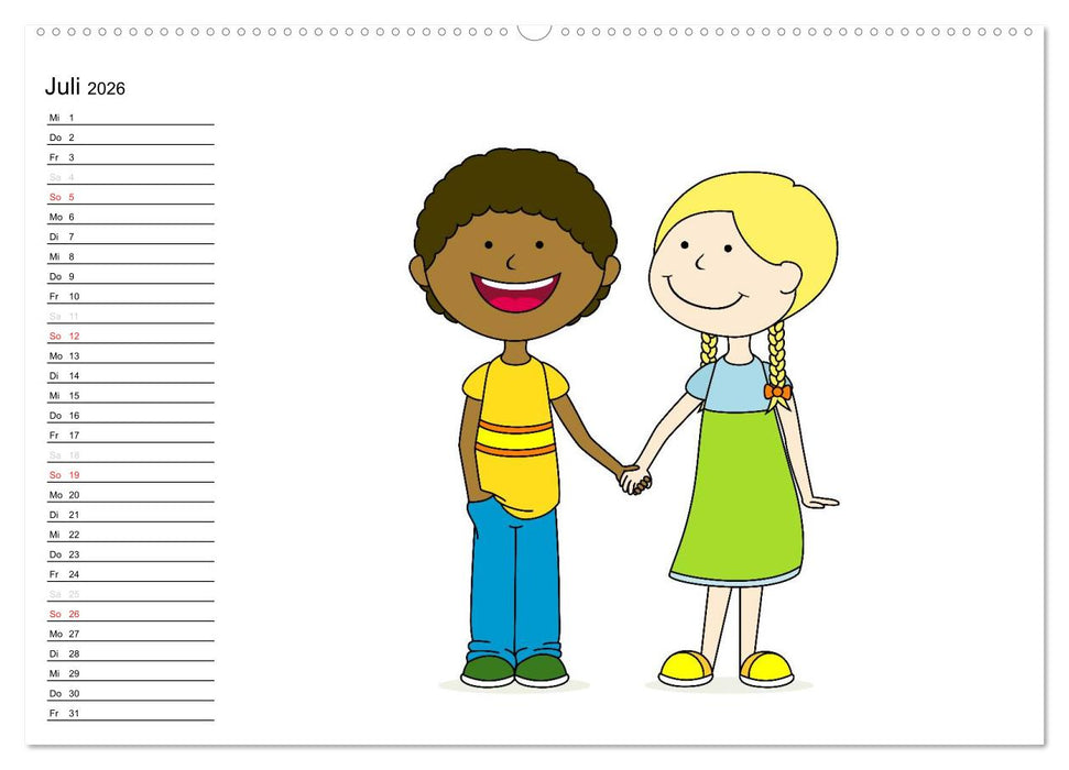 Der Kinderkalender (CALVENDO Premium Wandkalender 2026)