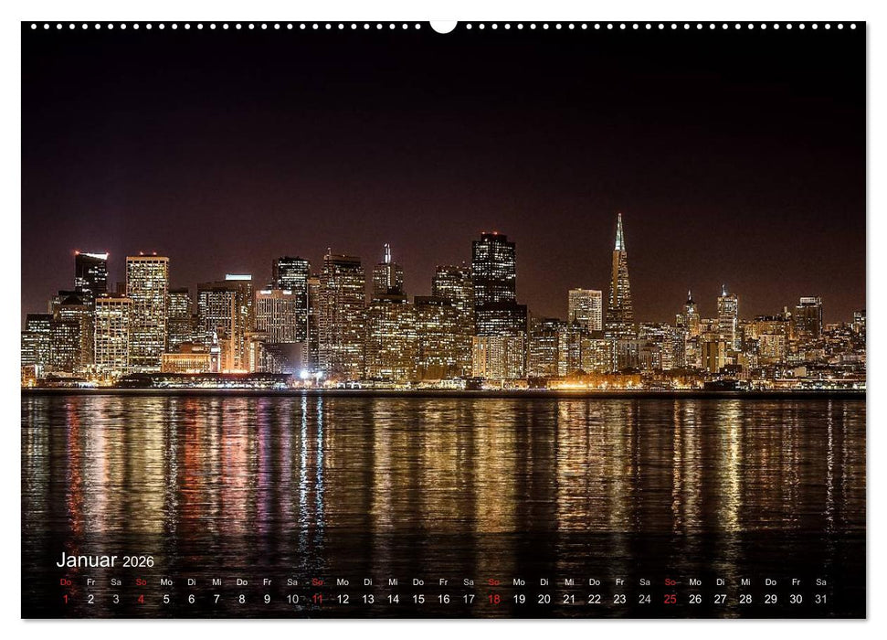 San Francisco Impressionen Tag und Nacht (CALVENDO Premium Wandkalender 2026)