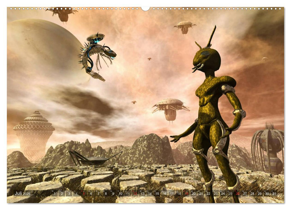 Planetare Traumwelten (CALVENDO Premium Wandkalender 2026)