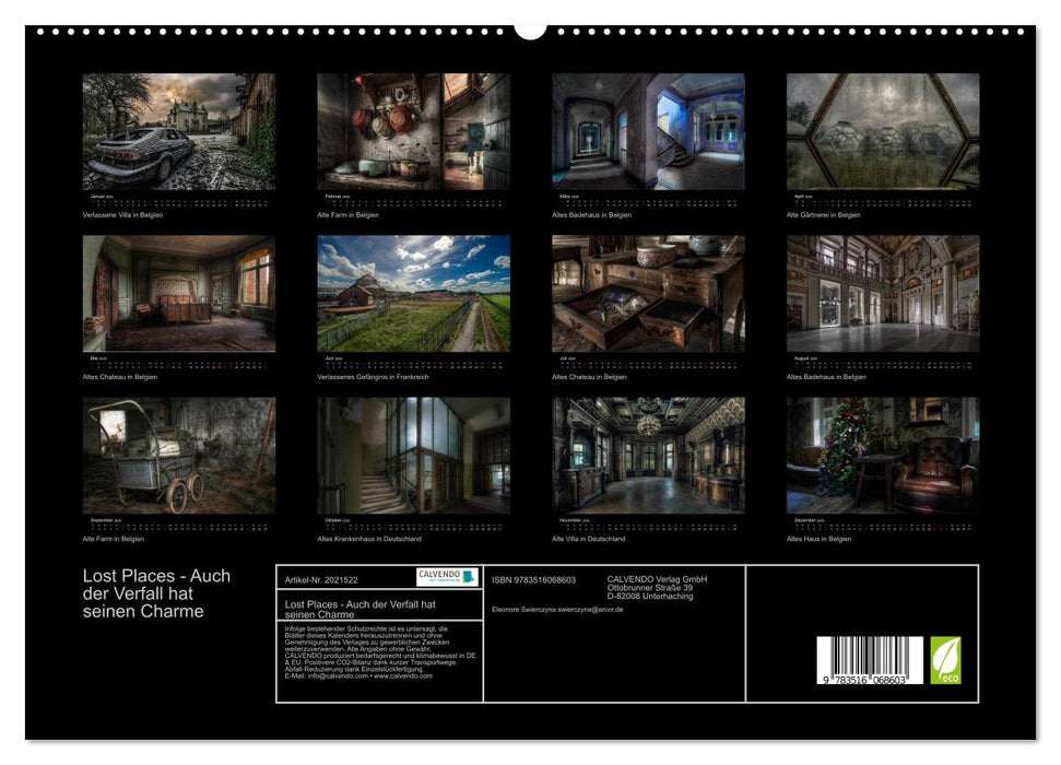 Lost Places - Auch der Verfall hat seinen Charme (CALVENDO Premium Wandkalender 2026)