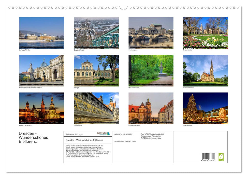 Dresden - Wunderschönes Elbflorenz (CALVENDO Wandkalender 2026)