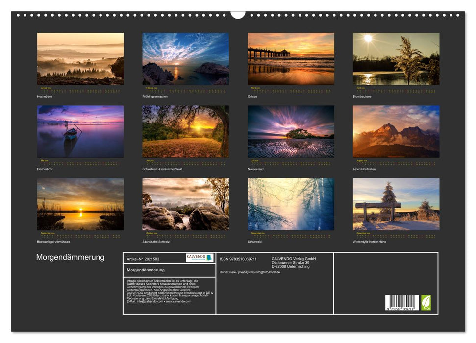 Morgendämmerung (CALVENDO Wandkalender 2026)