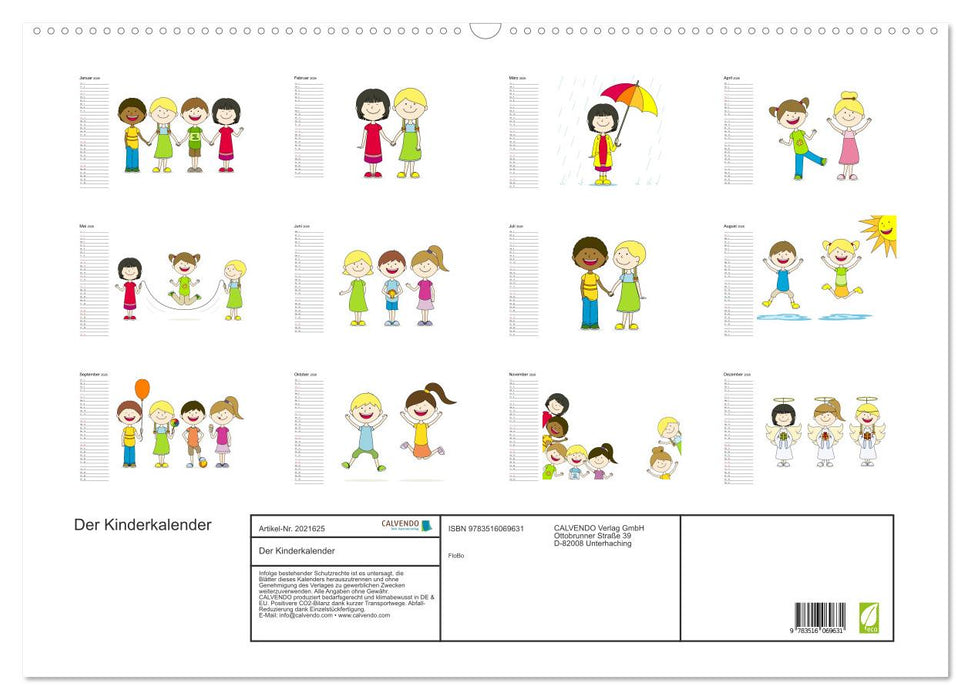 Der Kinderkalender (CALVENDO Wandkalender 2026)