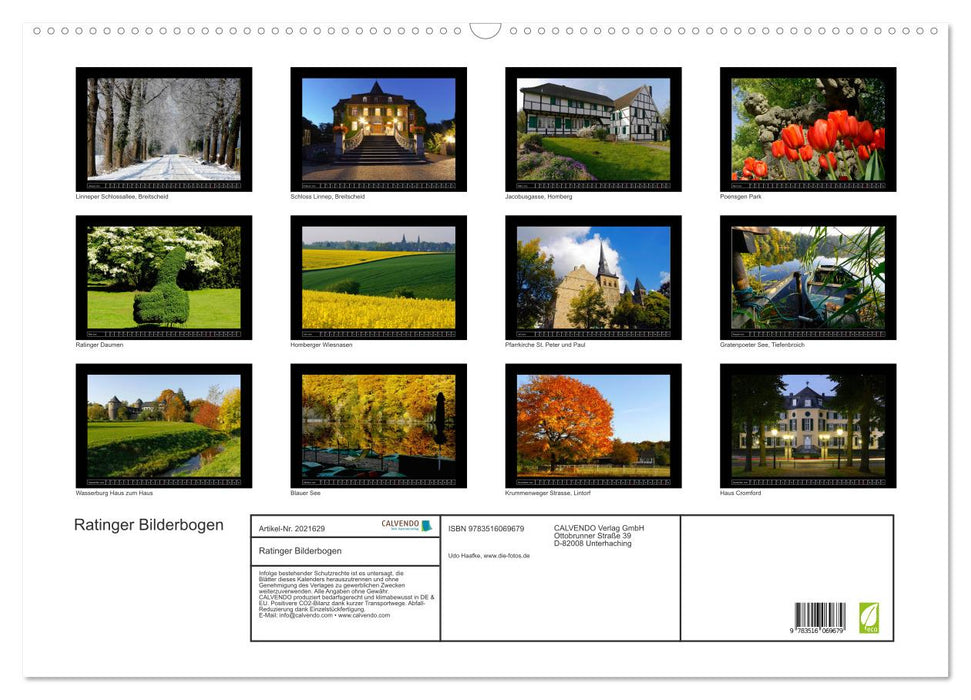 Ratinger Bilderbogen (CALVENDO Wandkalender 2026)