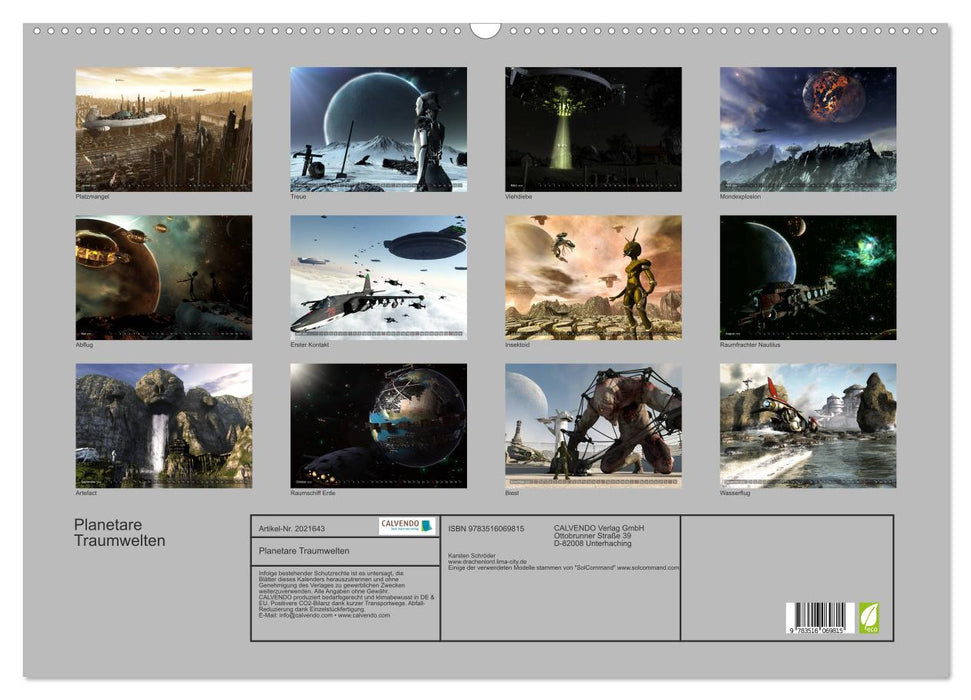 Planetare Traumwelten (CALVENDO Wandkalender 2026)