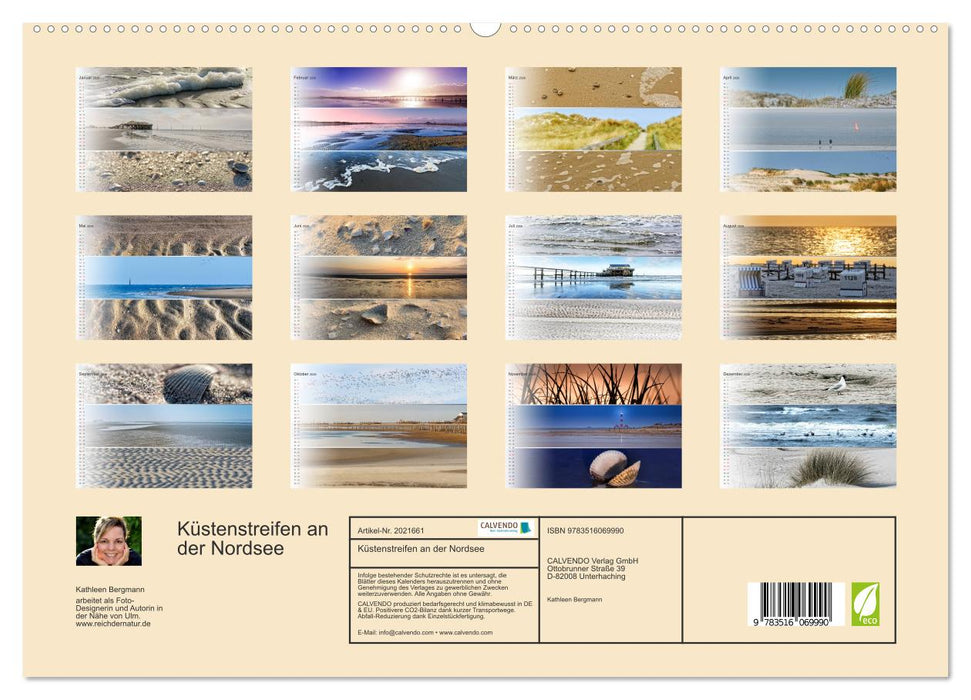 Küstenstreifen an der Nordsee (CALVENDO Premium Wandkalender 2026)