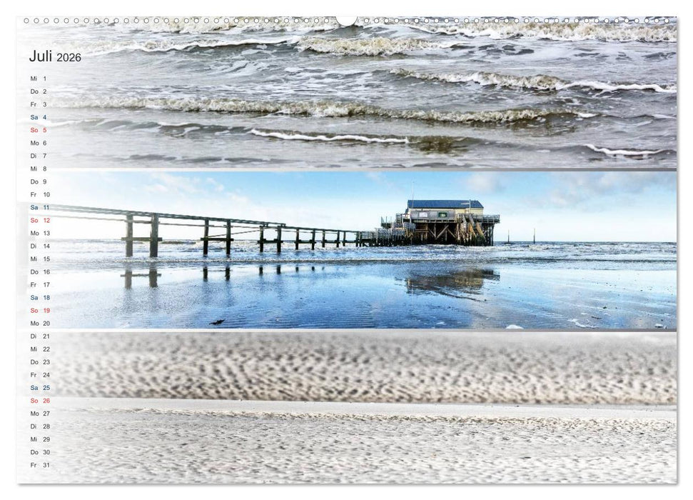 Küstenstreifen an der Nordsee (CALVENDO Premium Wandkalender 2026)