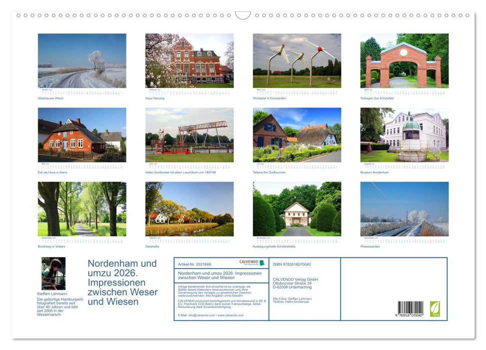 Nordenham und umzu 2026. Impressionen zwischen Weser und Wiesen (CALVENDO Wandkalender 2026)
