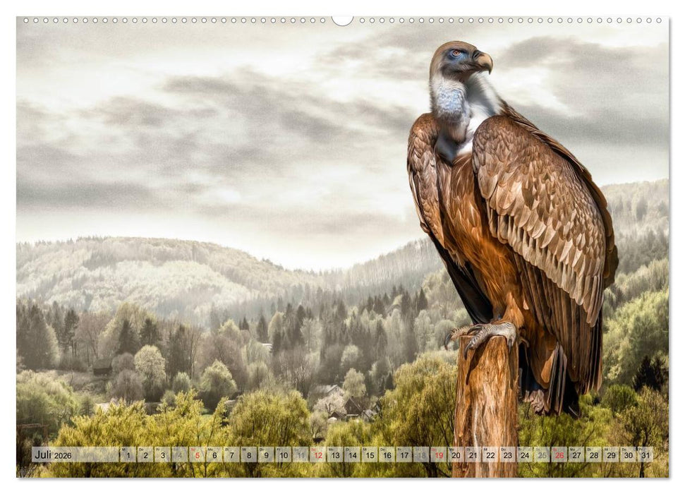 Faszinierende Greifvögel hautnah (CALVENDO Premium Wandkalender 2026)