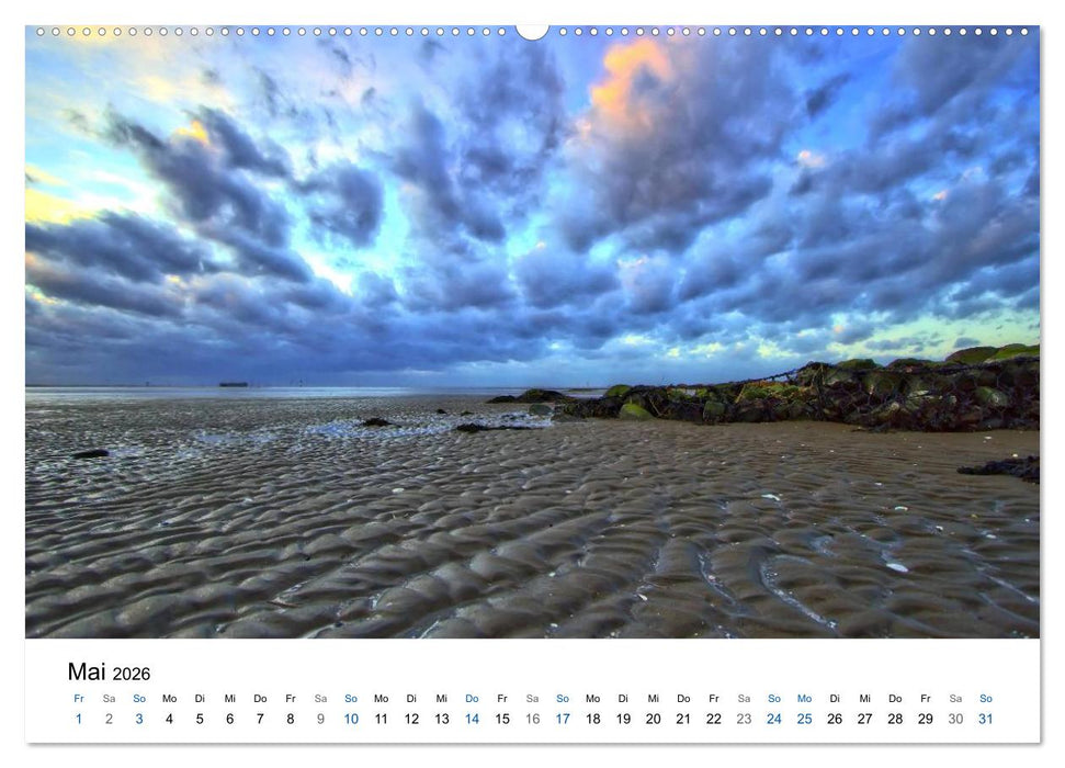 Nordseebad Wremen - Strandimpressionen (CALVENDO Premium Wandkalender 2026)