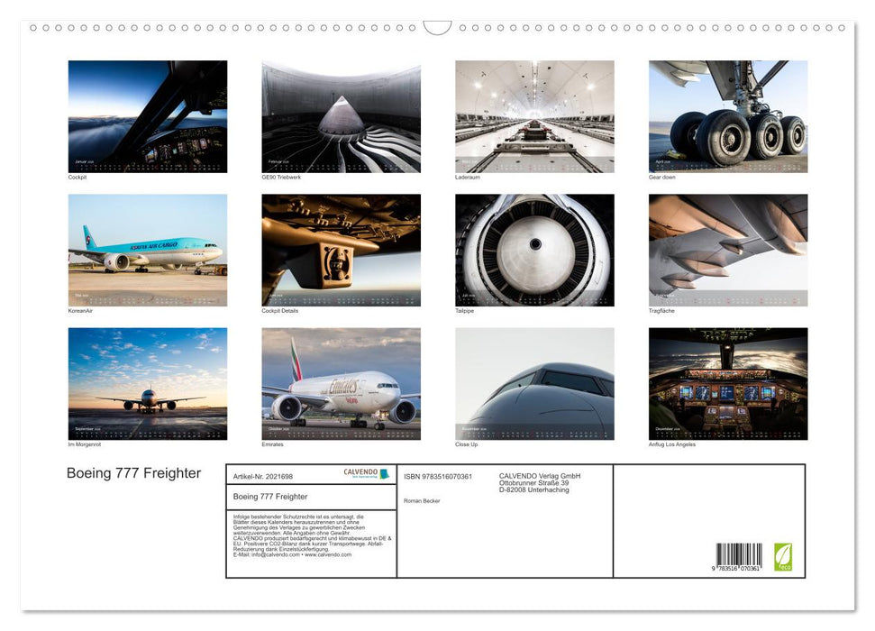 Boeing 777 Freighter (CALVENDO Wandkalender 2026)