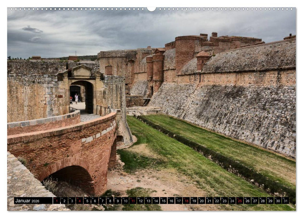 Frankreichs wehrhafter Süden - Festungen und Wehranlagen im Languedoc-Roussillon (CALVENDO Wandkalender 2026)