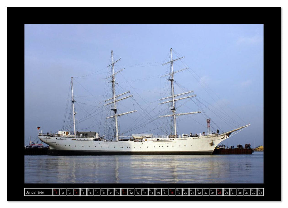 Vollschiffe und Barken 2026 (CALVENDO Wandkalender 2026)