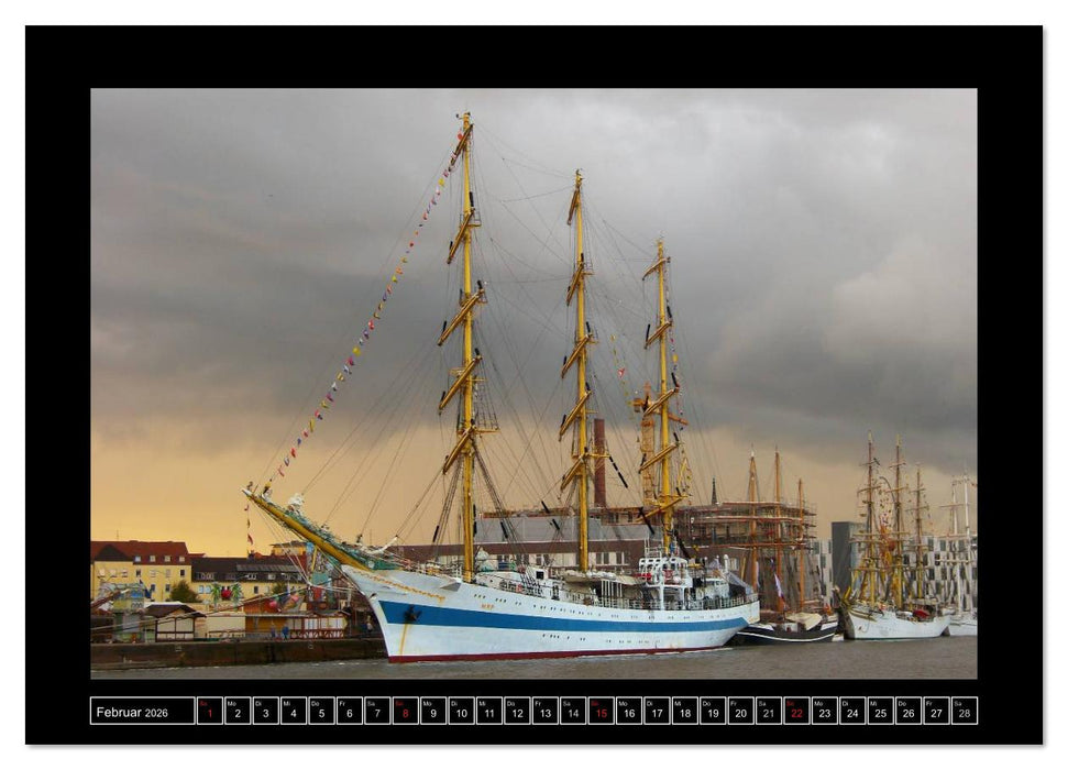 Vollschiffe und Barken 2026 (CALVENDO Wandkalender 2026)
