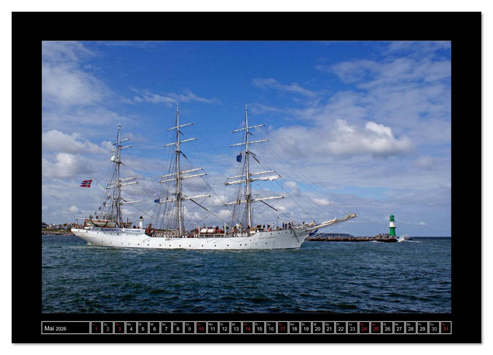Vollschiffe und Barken 2026 (CALVENDO Wandkalender 2026)
