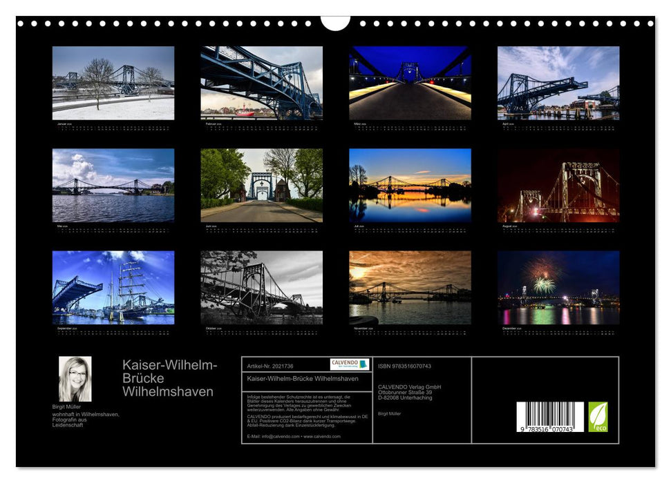 Kaiser-Wilhelm-Brücke Wilhelmshaven (CALVENDO Wandkalender 2026)