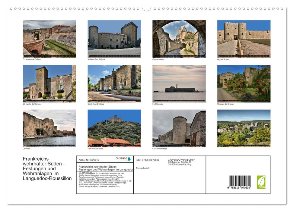 Frankreichs wehrhafter Süden - Festungen und Wehranlagen im Languedoc-Roussillon (CALVENDO Premium Wandkalender 2026)