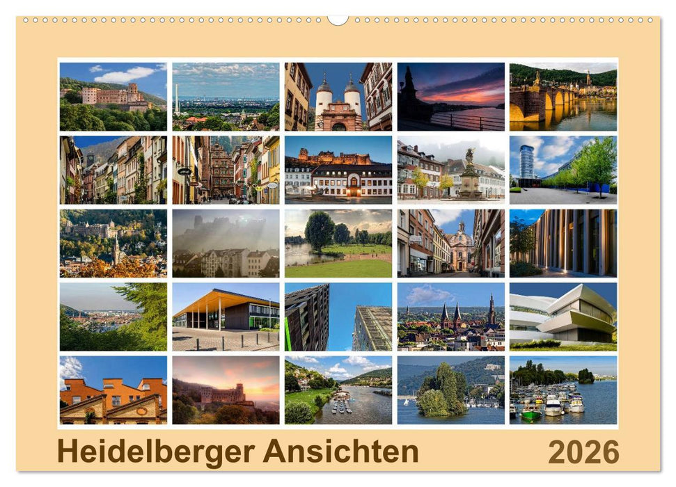 Heidelberg Views - Heidelberger Ansichten (CALVENDO Wandkalender 2026)