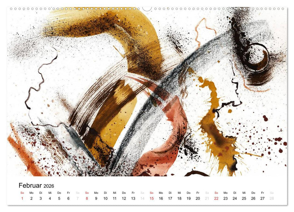 Abstrakte Aquarelle (CALVENDO Premium Wandkalender 2026)